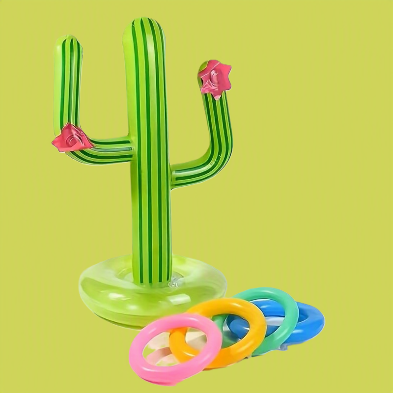 Jeu Cactus gonflable avec ses 4 anneaux