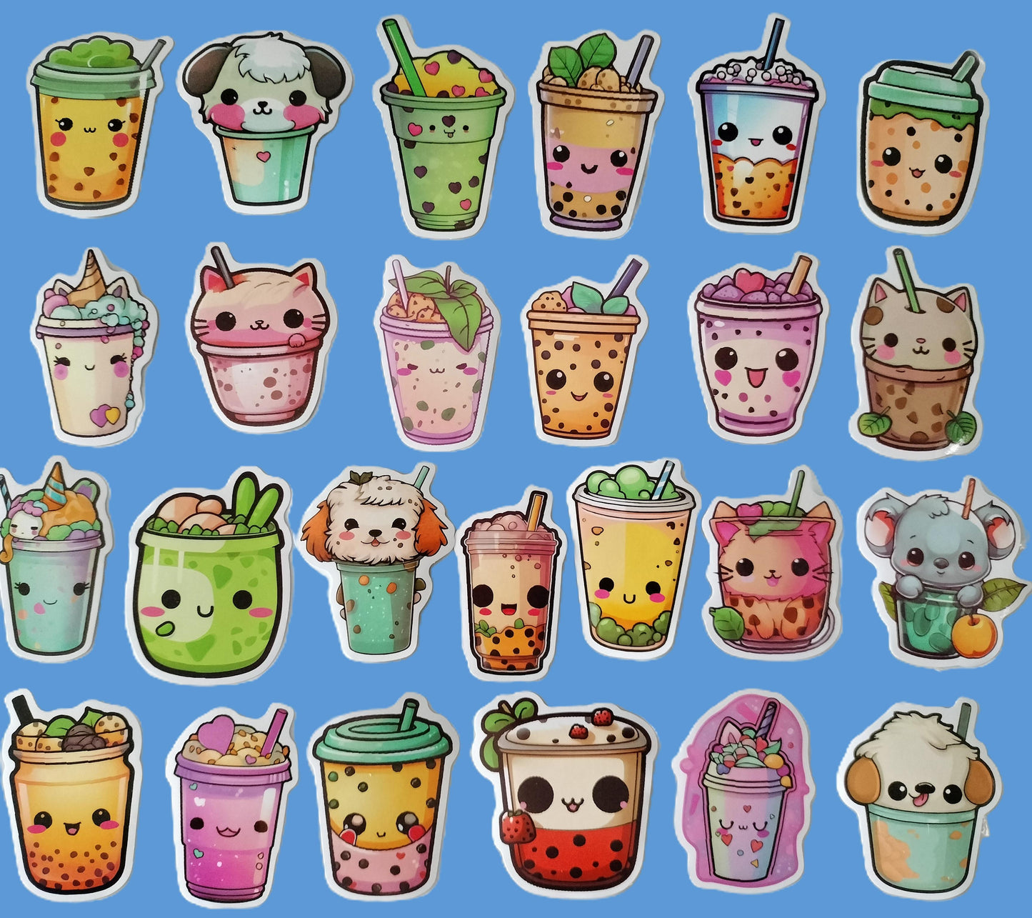25 stickers Bubble tea