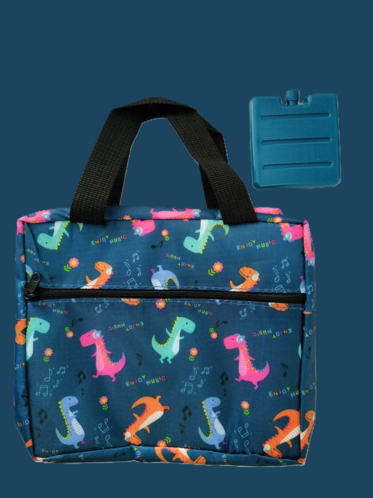 Sac isotherme Dinosaures + 1 mini pain de glace